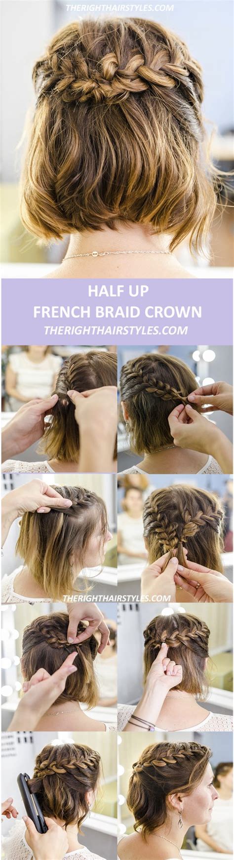 An ideal hair length for a french braid can vary but you want to make sure the hair is long enough to tuck under itself without popping out, explains fortuin. How to Do a Half-Up French Braid Crown in 6 Easy Steps