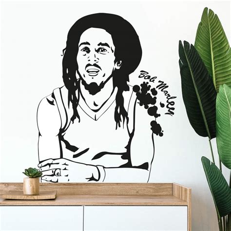 Sticker Mural Bob Marley 2 Wall Artfr