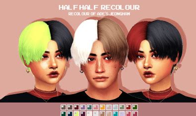 Sims Split Dye Hair Cc Maxis Match Makeuptutor Org