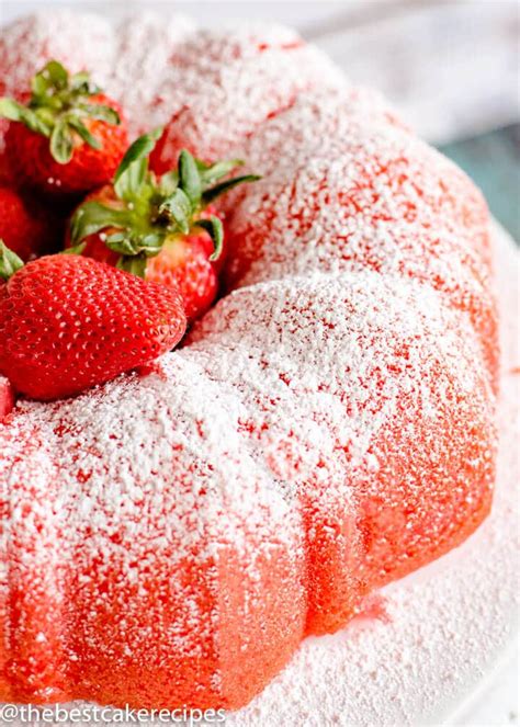Filled Strawberry Bundt Cake Recipe Easy Semi Homemade Cake