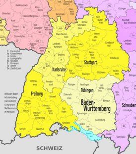 Baden-Württemberg Karte | Deutschland | Landkarten von Baden-Württemberg