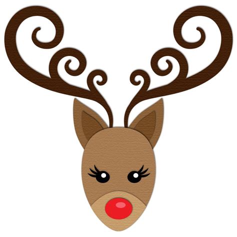 Red Nosed Reindeer Svg Reindeer Rudolph Svg Clipart Silhouette Etsy