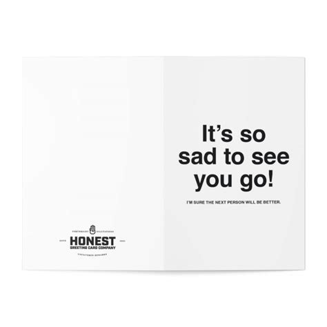 Sad To See You Go Greeting Card Etsy
