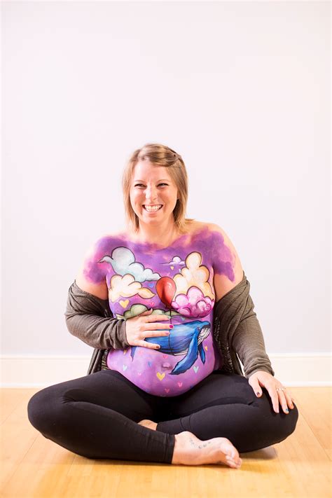 Body Painted Pregnant Belly Maternity Photo Shoot J D Studio