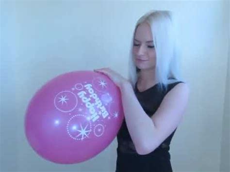 Blonde Girl So Afraid Of Popping The Balloon With Nails YouTube