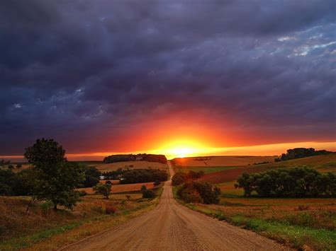 Sunset Road Wallpaper And Background Image 1600x1200
