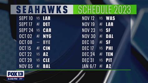 Seahawks To Host 49ers On Thanksgiving As Part Of 2023 Schedule Fox