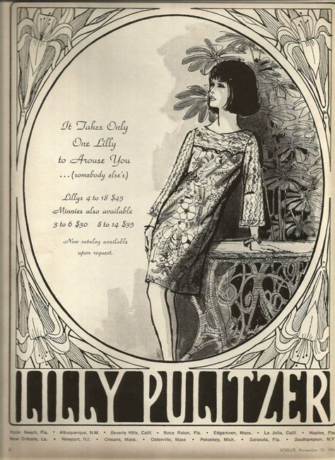 60s Lilly Pulitzer Fashion Advertisement 1967 Lillies Lilly