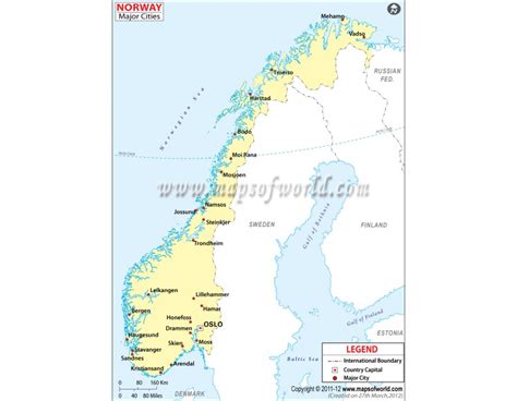 Buy Printed Map Of Norway With Cities Maps