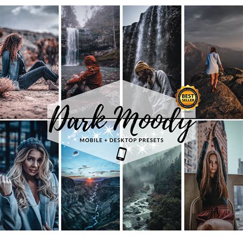 10 Mobile Lightroom Preset Dark Moody Preset Insta Preset Etsy