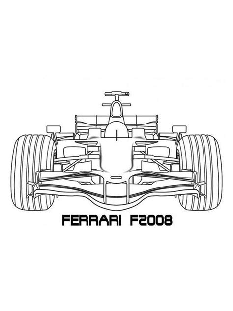 Ferrari F1 Coloring Pages