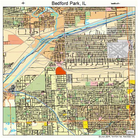 Bedford Park Illinois Street Map 1704572