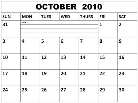 Emo Wb Blank Calendar October 2011