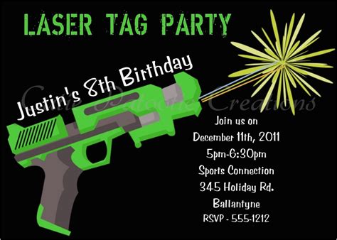 laser tag birthday invitation templates  birthdaybuzz