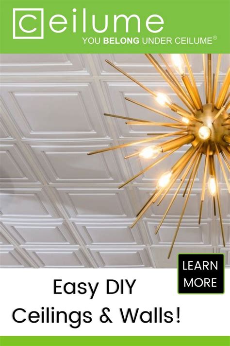 Ceilume Ceiling Tiles And Ceiling Panels In 2021 Diy Ceiling Faux
