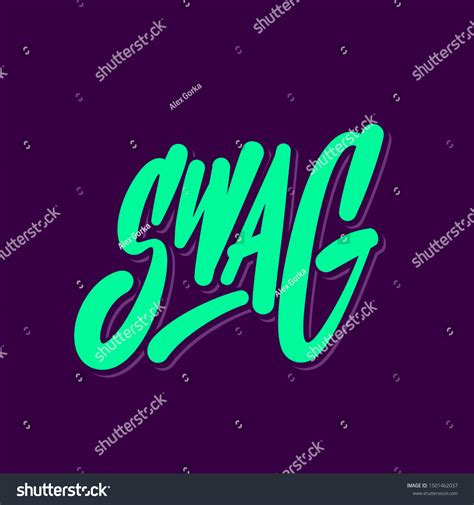 Swag Vector Hand Lettering Sticker Stock Vector Royalty Free