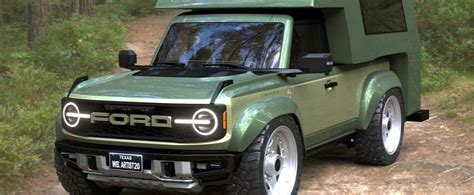 Retro Digital Ford Bronco Raptor Camper For Overlanding Has All Air