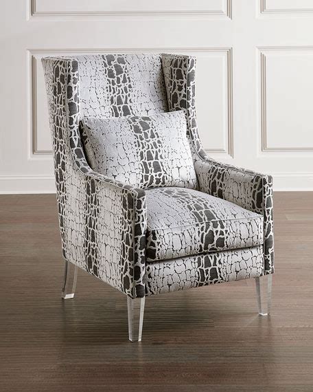 John Richard Collection High Back Wing Chair Neiman Marcus