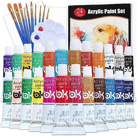 Mubill Juego De Pintura Acrilica Pintura Acrilica Colores Ml Con