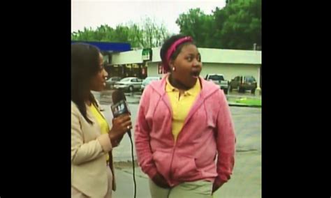 Watch Girl Literally Wets Herself While Being Interviewed By Reporter
