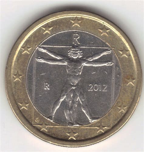 1 Euro 2012 Euro 2002 1 Euro Italy Coin 34734