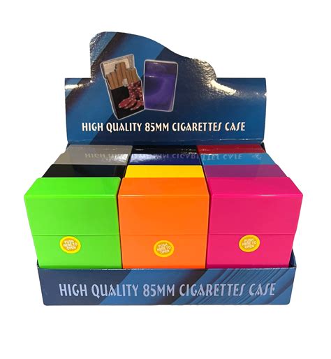cigarette case assorted colours 12pcs display