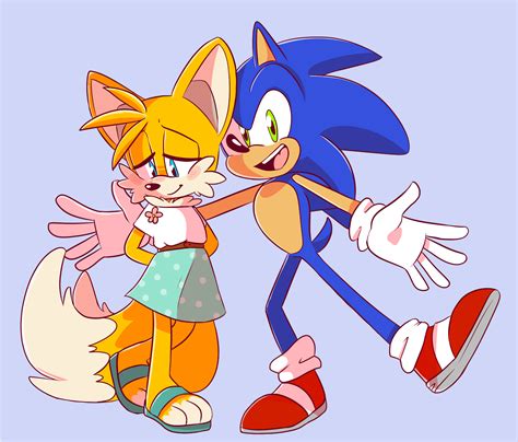 Tails Likes To Wear Dresses Sonic Look At My Cute Friend Sonic