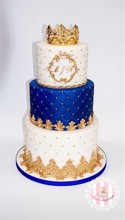 A Royal Cake For A Little Prince Royal Cakes Prince Baby Shower Cake