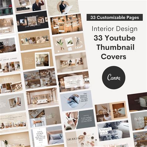 33 Interior Design Youtube Thumbnail Design Template Canva Youtube