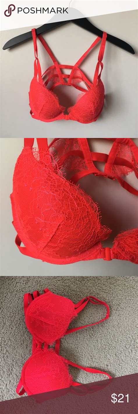 Victorias Secret Red Lace Push Up Bra Red Lace Push Up Bra Cage Style