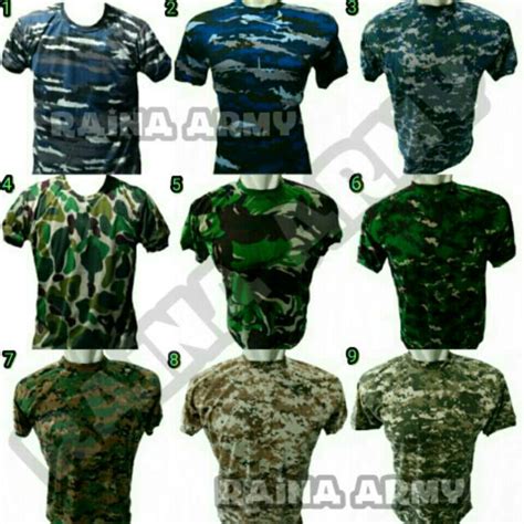 Jual Kaos Army Kaos Oblong Army Loreng Lengan Pendek Indonesiashopee