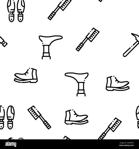 Shoe Repair Equipment Seamless Pattern Vector Stock Vector Image & Art
