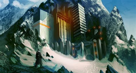 Mountain Base By Mdiemeer On Deviantart Futuristic City Sci Fi