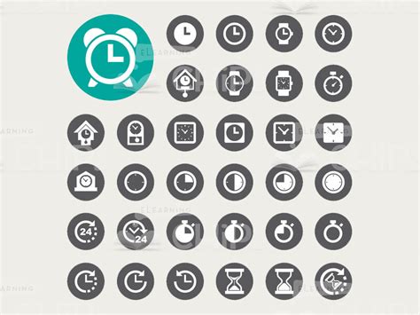 Time Passing Icon Set Elearningchips