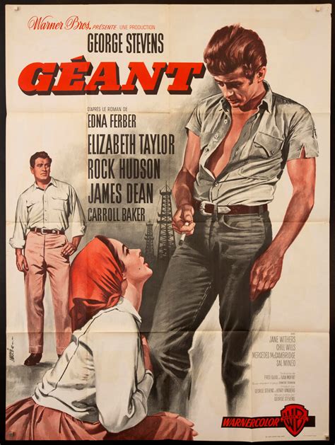 Giant Movie Poster 1963 Ri French 1 Panel 47x63