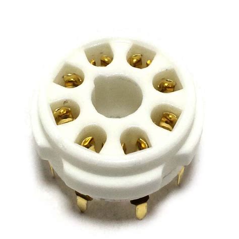 Ceramic Tube Socket 8 Pin Pcb Gold Plated Lees Electronic
