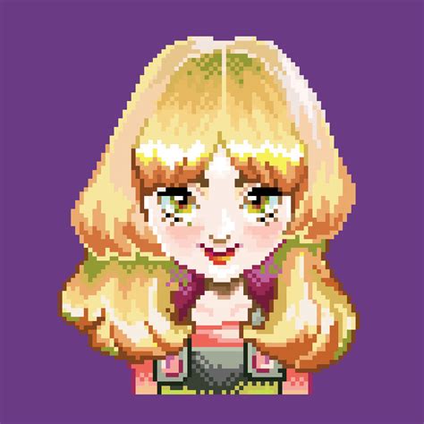 Artstation Pixelart Blonde Girl