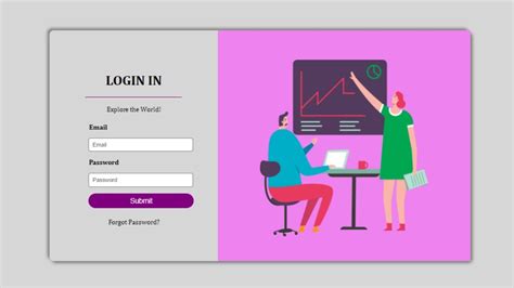 Login Form Page Design With Html And Css