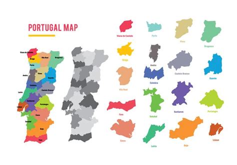 Portugal is a republic founded in 1143 and located in the area of europe, with a land area of 92392 km² and population density of 110 people. Portugal Map Vector 154060 - Download Free Vectors ...
