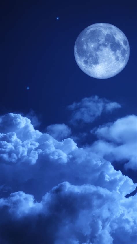 Moon Night Sky Clouds 5k Wallpapers Night Sky