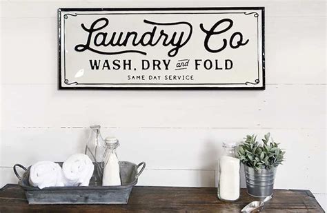 metal laundry co sign laundry room remodel laundry signs basement laundry room makeover