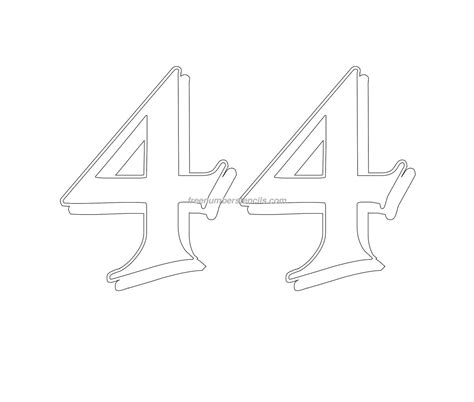 Free Gothic 44 Number Stencil