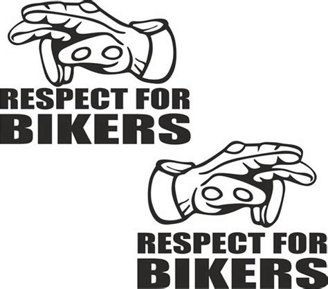 Zen Graphics Respect For Bikers Decals Stickers
