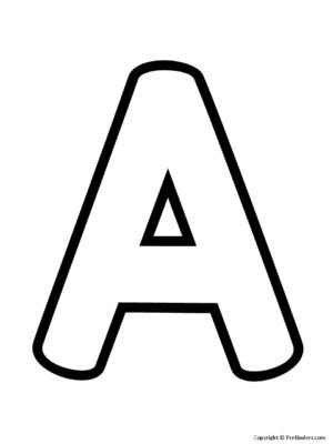 outline letters uppercase prekinders