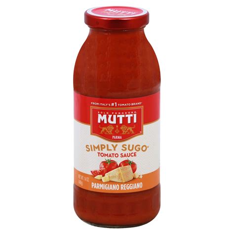 Mutti Simply Sugo Parmigiano Reggiano Tomato Sauce Shop Pasta Sauces