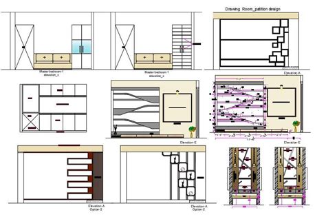 House Furniture Interior Elevation Design Dwg File Cadbull