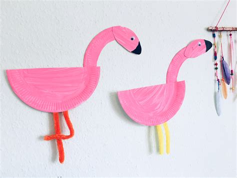 Flamingo Aus Pappteller Basteln Mit Kindern Der Familienblog Für
