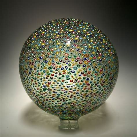 Pointillist Sphere David Patchen Art Glass Sculpture Artful Home