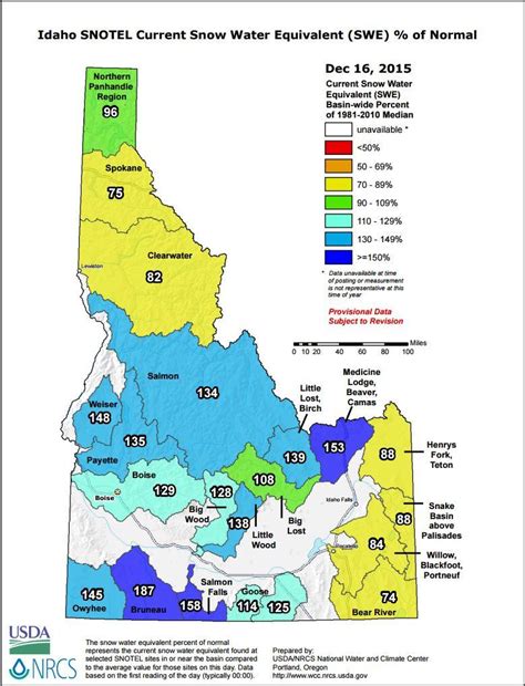 New Map Details Idahos Encouraging Snowpacks Boise