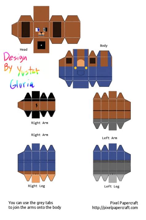 Minecraft Fnaf Skin Withered Sparky Papercraft Paper Toys Paper Crafts Fnaf